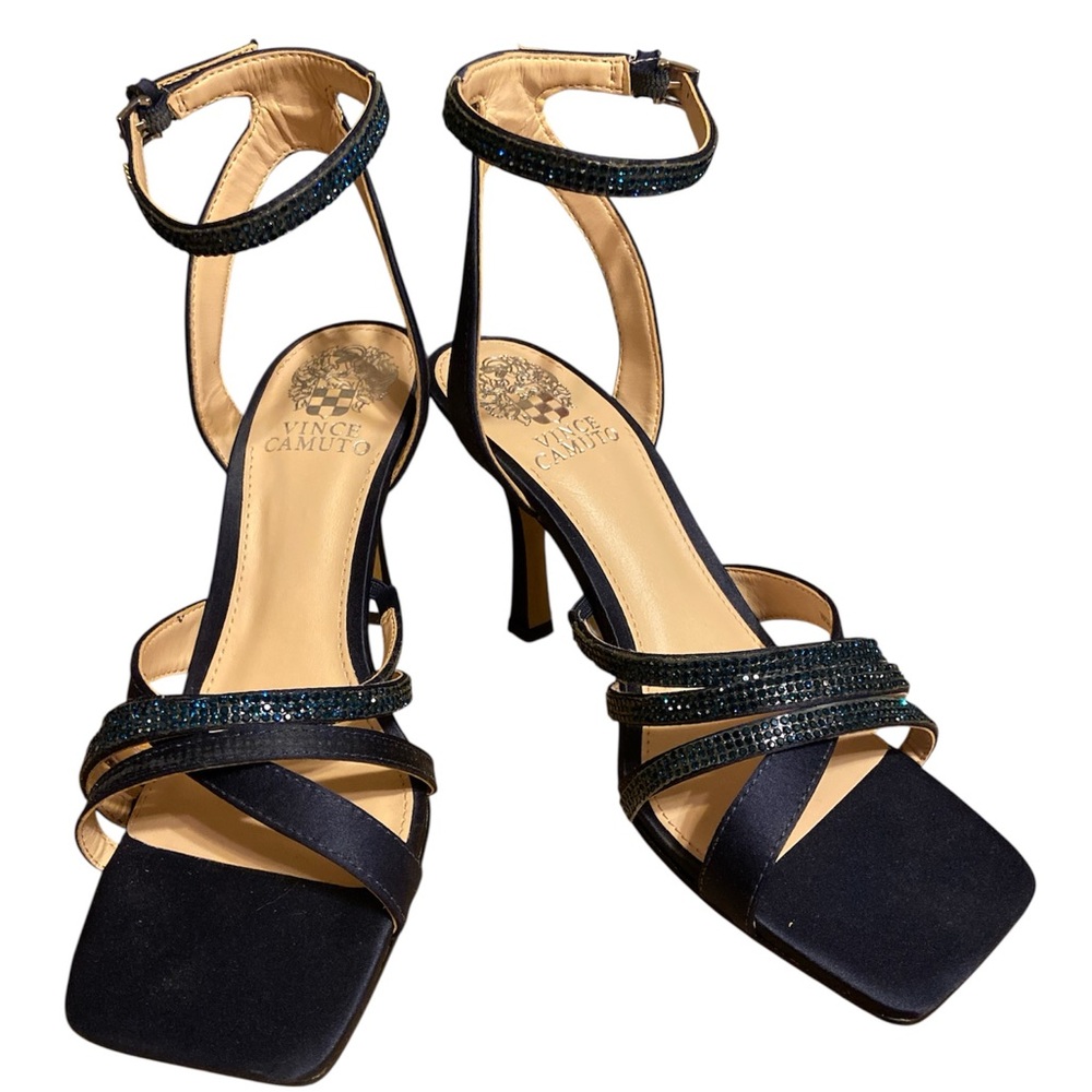 Vince Camuto Navy Strappy Heels